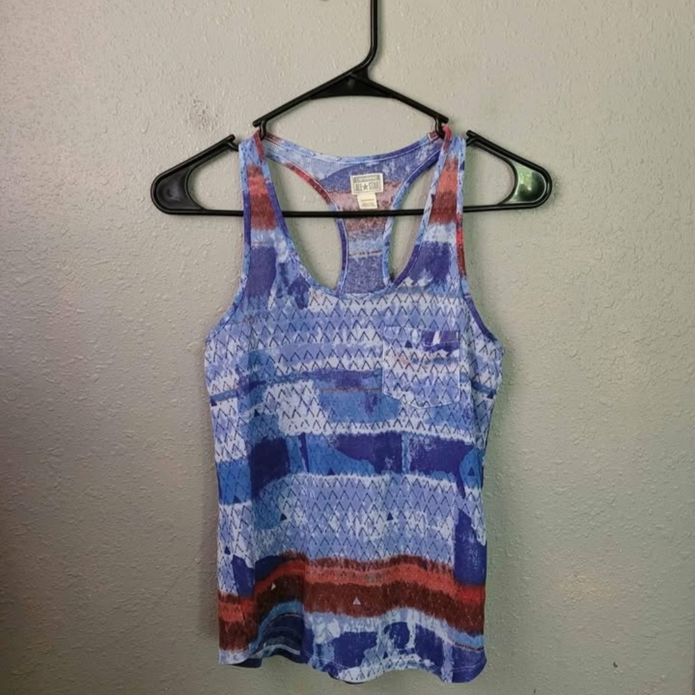 Converse Red White Blue Racerback Tank Top Women's Size XS